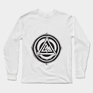 Mystical Triangle Emblem on Cosmic Background No. 913 Long Sleeve T-Shirt